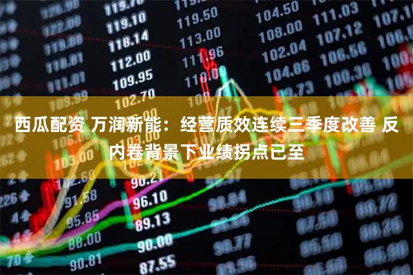 西瓜配资 万润新能：经营质效连续三季度改善 反内卷背景下业绩拐点已至